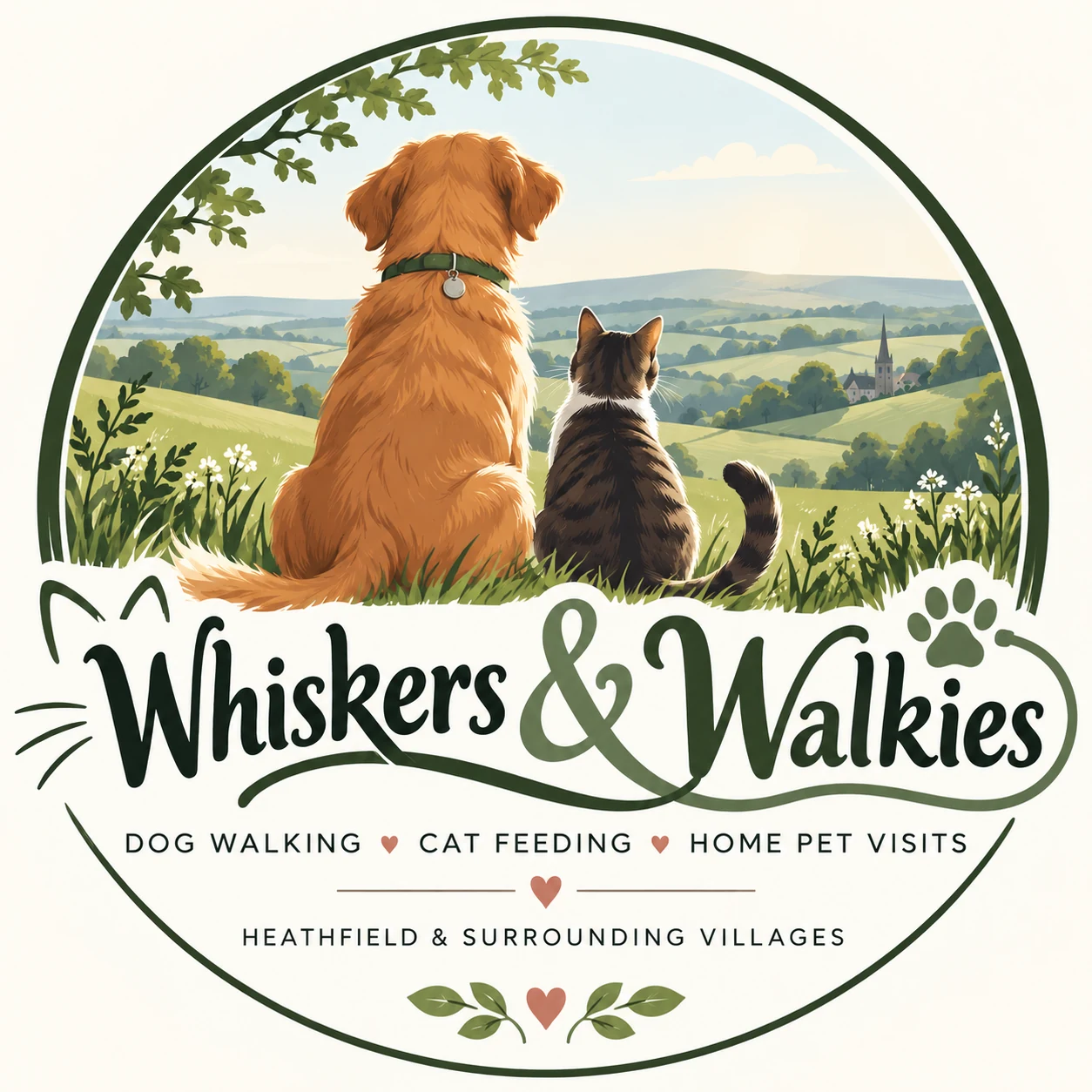 Whiskers & Walkies logo